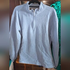 Blue Mountain Light Blue Half-Zip Sweatshirt